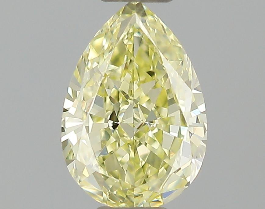 GIA 0.3 Fancy Light Yellow-VS2 Pear Diamond