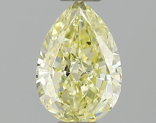 GIA 0.3 Fancy Light Yellow-VS2 Pear Diamond