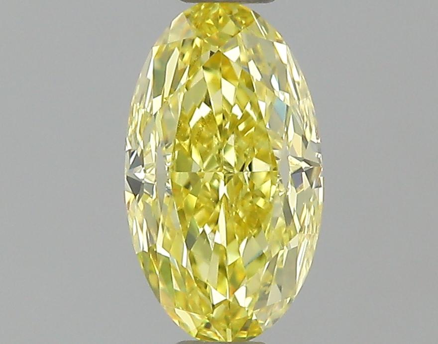 GIA 0.64 Fancy Intense Yellow-VVS2 Oval Diamond