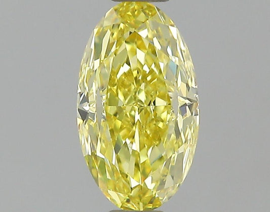 GIA 0.64 Fancy Intense Yellow-VVS2 Oval Diamond