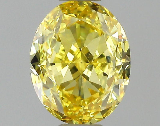 GIA 0.5 Fancy Intense Yellow-VVS1 Oval Diamond