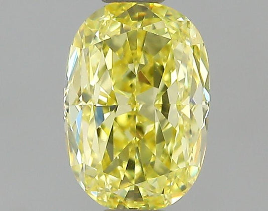 GIA 0.56 Fancy Intense Yellow-VVS1 Cushion Diamond