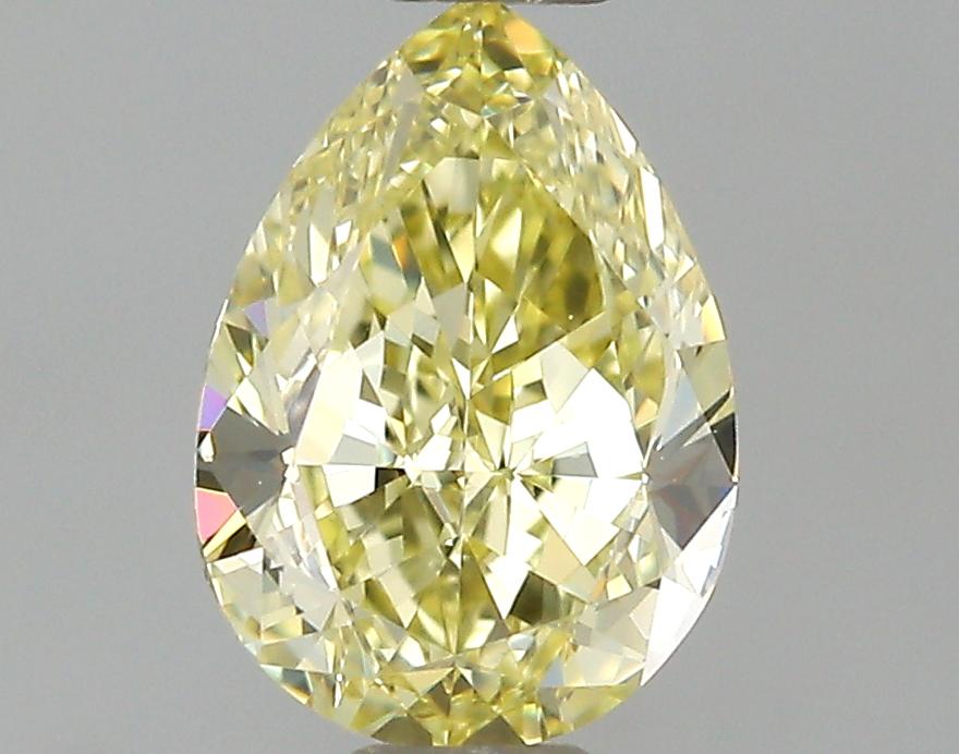 GIA 0.45 Fancy Yellow-VVS1 Pear Diamond