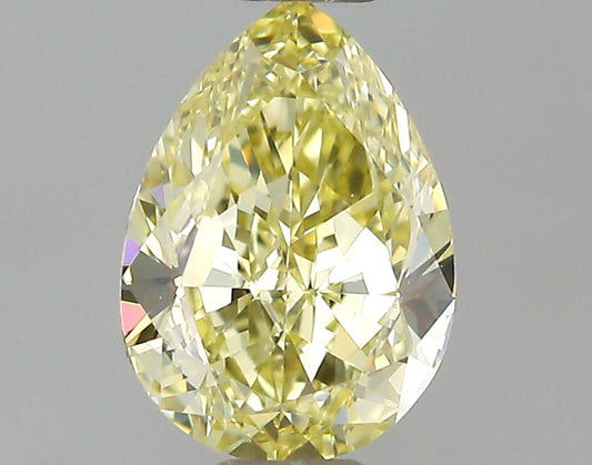GIA 0.45 Fancy Yellow-VVS1 Pear Diamond