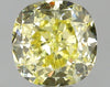 GIA 0.6 Fancy Yellow-VVS1 Cushion Diamond