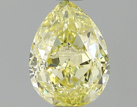 GIA 0.56 Fancy Yellow-I1 Pear Diamond