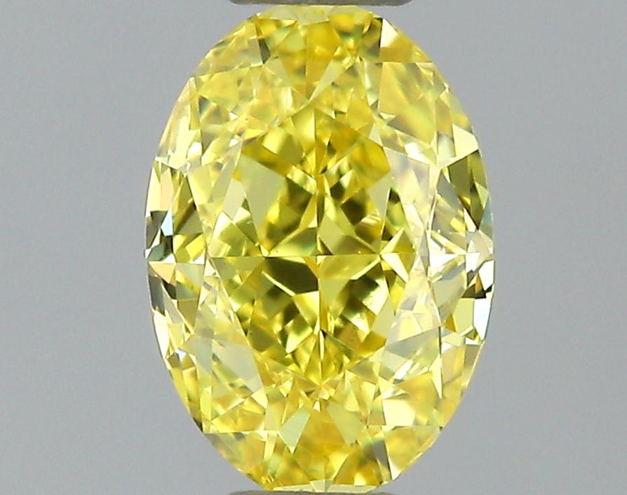 GIA 0.33 Fancy Vivid Yellow-VVS1 Oval Diamond