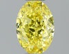 GIA 0.33 Fancy Vivid Yellow-VVS1 Oval Diamond