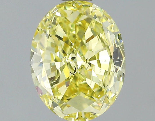 GIA 1.01 Fancy Yellow-VS2 Oval Diamond