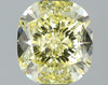 GIA 0.6 Fancy Yellow-VVS2 Cushion Diamond