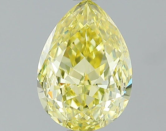 GIA 0.96 Fancy Intense Yellow-VVS1 Pear Diamond
