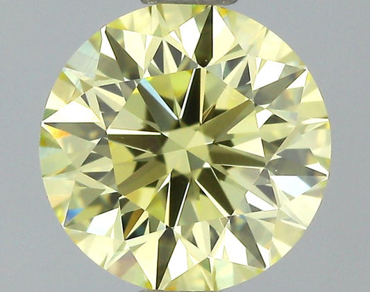 GIA 0.71 Fancy Light Yellow-VVS2 Round Diamond