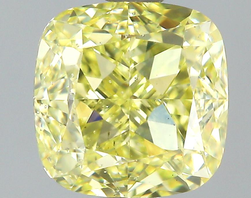 GIA 1.54 Fancy Yellow-SI2 Cushion Diamond