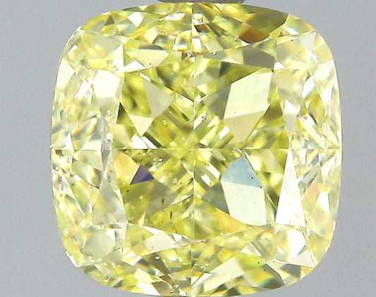 GIA 1.54 Fancy Yellow-SI2 Cushion Diamond