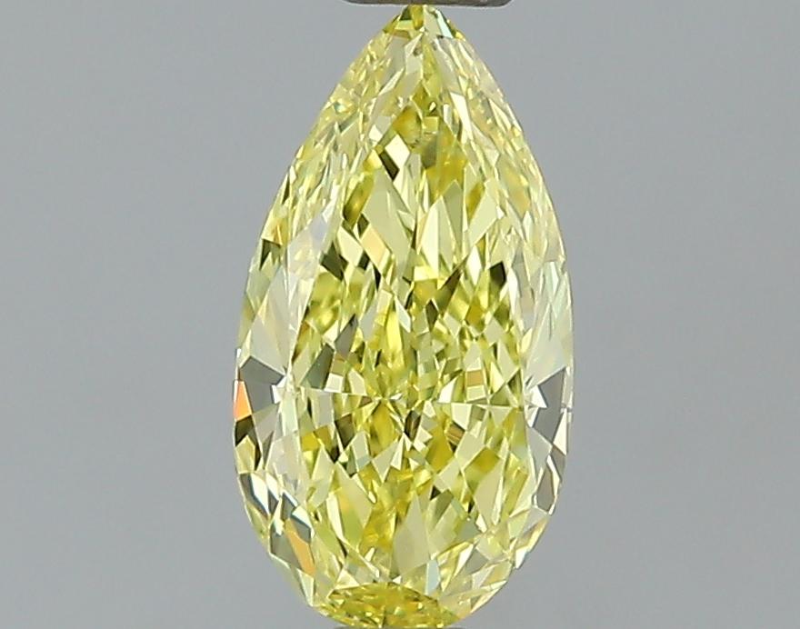 GIA 0.54 Fancy Intense Yellow-I1 Pear Diamond