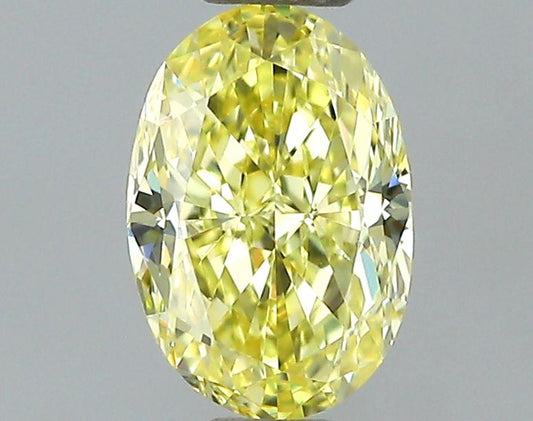 GIA 0.51 Fancy Intense Yellow-VVS1 Oval Diamond