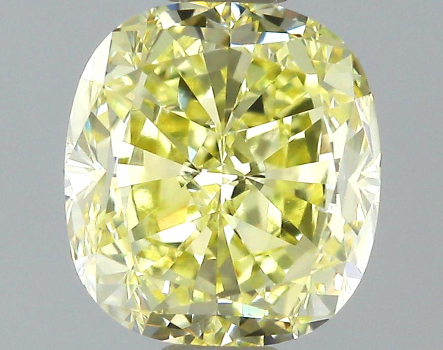 GIA 0.81 Fancy Yellow-VS1 Cushion Diamond