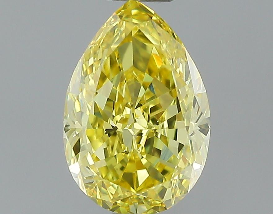 GIA 0.55 Fancy Intense Yellow-VVS1 Pear Diamond