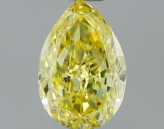 GIA 0.55 Fancy Intense Yellow-VVS1 Pear Diamond