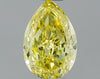 GIA 0.55 Fancy Intense Yellow-VVS1 Pear Diamond