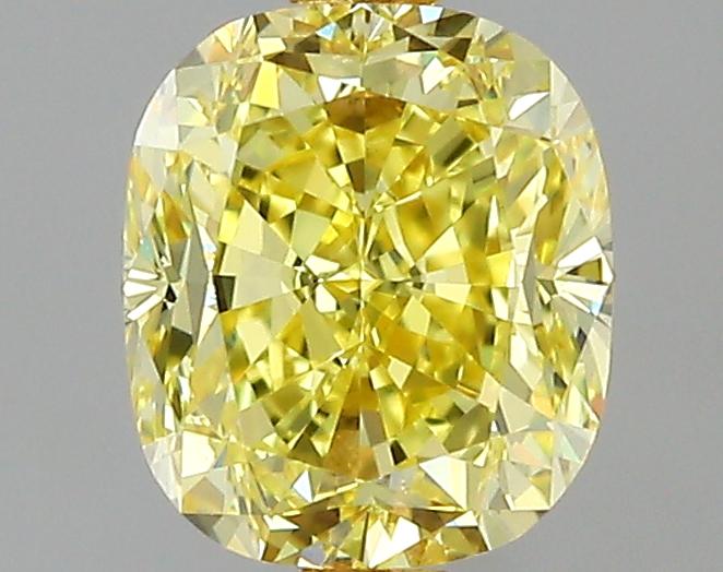 GIA 0.52 Fancy Intense Yellow-VVS2 Cushion Diamond