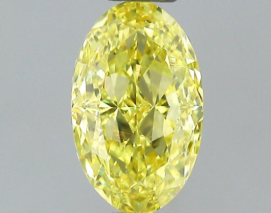 GIA 0.52 Fancy Intense Yellow-VVS2 Oval Diamond