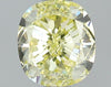 GIA 0.58 Fancy Yellow-VVS1 Cushion Diamond