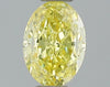 GIA 0.33 Fancy Intense Yellow-I2 Oval Diamond