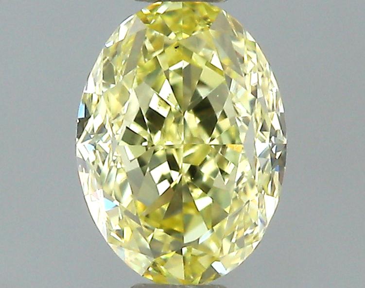 GIA 0.5 Fancy Yellow-VVS2 Oval Diamond