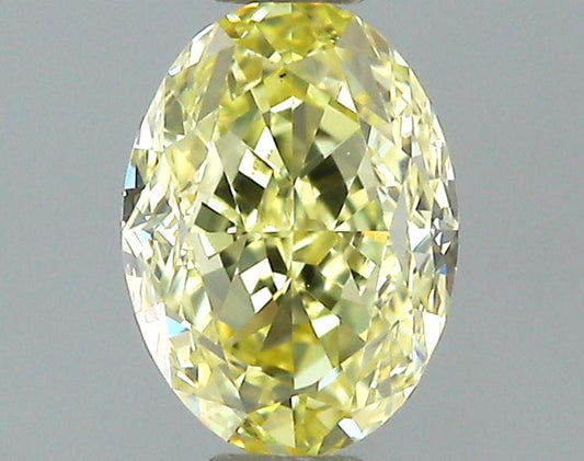 GIA 0.5 Fancy Yellow-VVS2 Oval Diamond