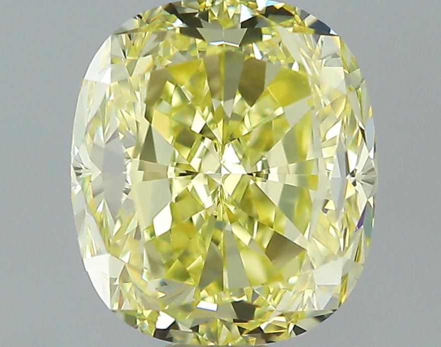 GIA 0.91 Fancy Yellow-VVS1 Cushion Diamond