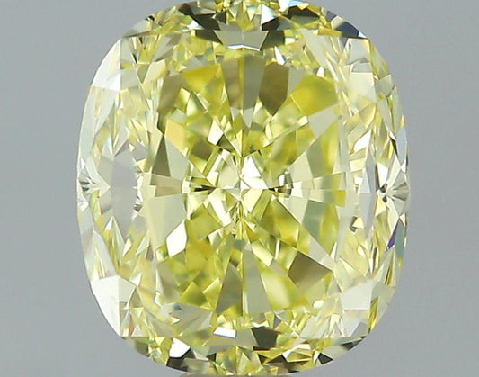 GIA 0.91 Fancy Yellow-VVS1 Cushion Diamond