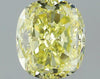 GIA 0.91 Fancy Yellow-VVS1 Cushion Diamond