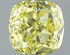 GIA 0.52 Fancy Yellow-VVS1 Cushion Diamond