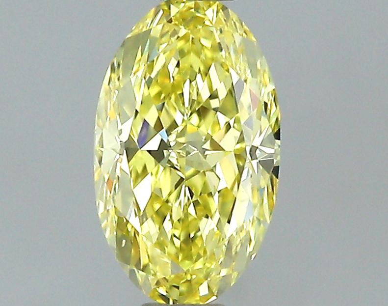 GIA 0.52 Fancy Intense Yellow-VS2 Oval Diamond