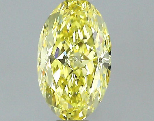 GIA 0.52 Fancy Intense Yellow-VS2 Oval Diamond