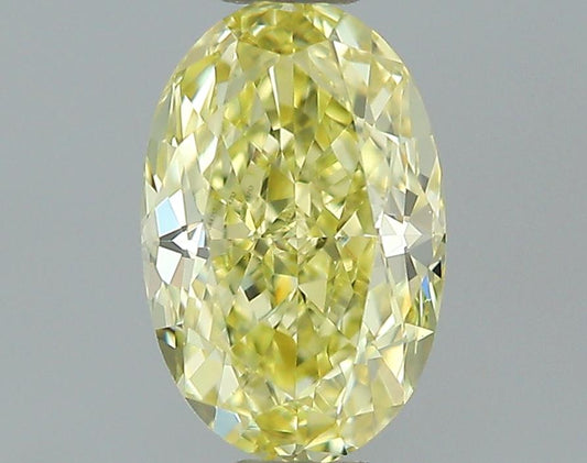 GIA 0.44 Fancy Yellow-VVS1 Oval Diamond