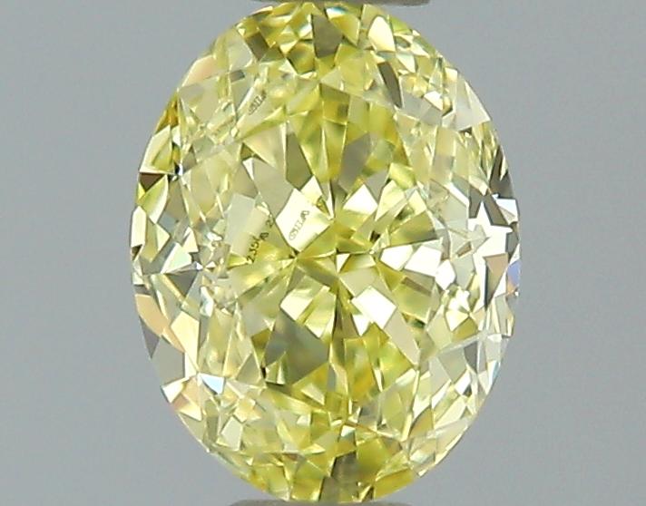 GIA 0.31 Fancy Intense Yellow-VVS2 Oval Diamond