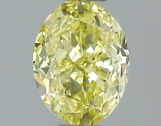 GIA 0.31 Fancy Intense Yellow-VVS2 Oval Diamond