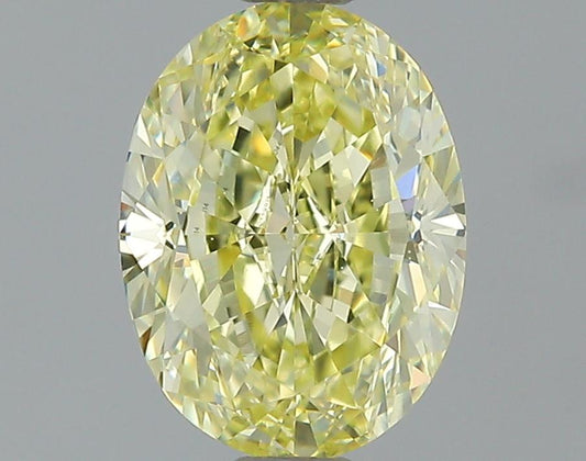 GIA 0.93 Fancy Yellow-VS2 Oval Diamond