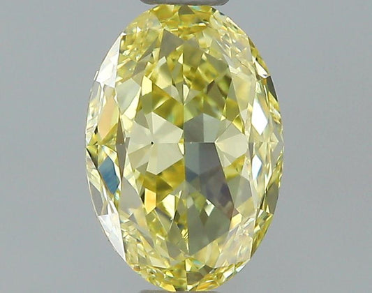 GIA 0.65 Fancy Yellow-IF Oval Diamond