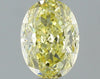 GIA 0.6 Fancy Yellow-VVS2 Oval Diamond
