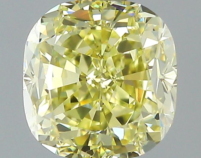 GIA 0.57 Fancy Yellow-VS2 Cushion Diamond