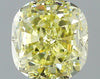 GIA 0.57 Fancy Yellow-VS2 Cushion Diamond