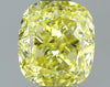 GIA 0.55 Fancy Yellow-VVS2 Cushion Diamond