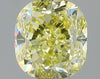GIA 0.57 Fancy Yellow-VVS1 Cushion Diamond