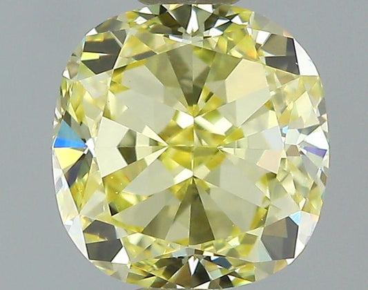 GIA 0.6 Fancy Yellow-IF Cushion Diamond