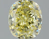 GIA 0.9 Fancy Yellow-VS1 Cushion Diamond