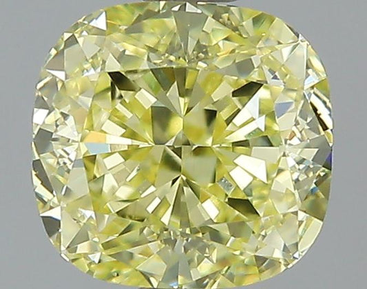 GIA 0.83 Fancy Yellow-VS2 Cushion Diamond