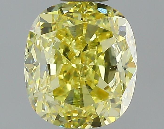 GIA 0.72 Fancy Intense Yellow-VS1 Cushion Diamond